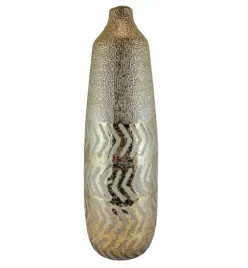 wazon-38-cm-zloty-wytlaczany-we-wzory-prezent