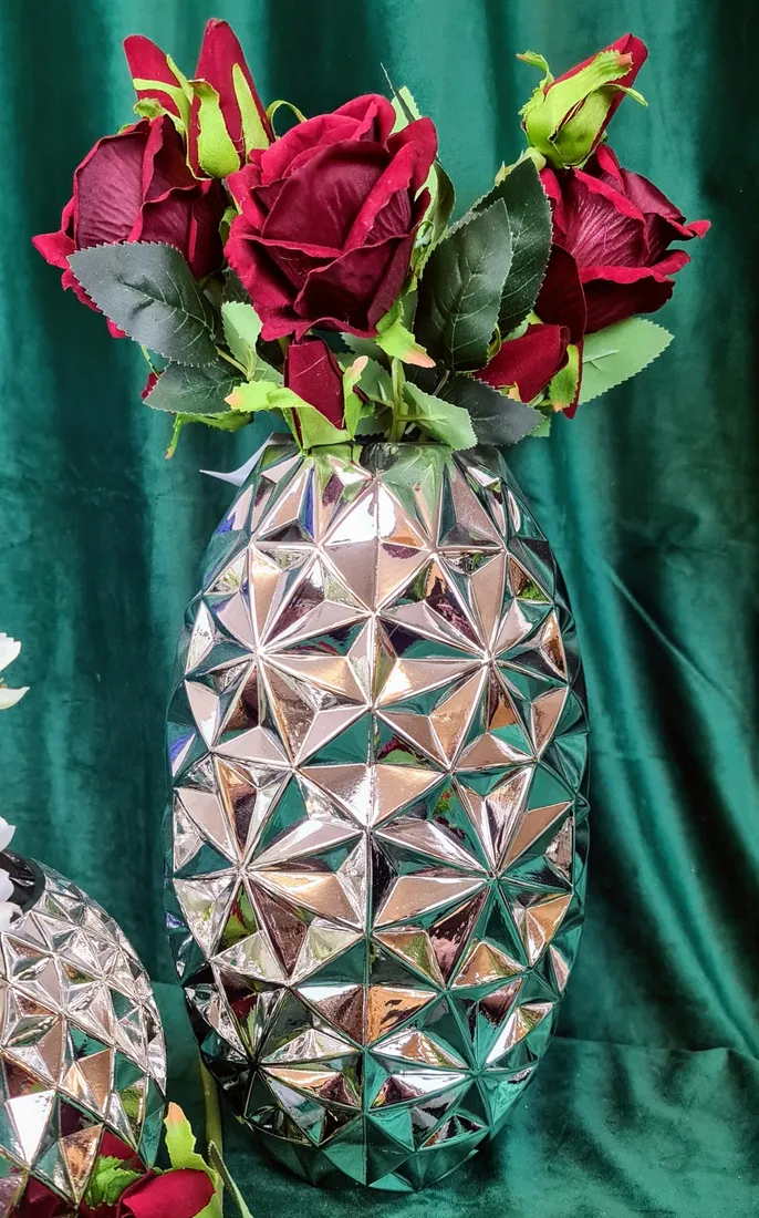 wazon-szklany-silver-34cm-premium