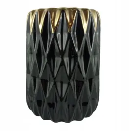 wazon-czarno-zloty-geometryczny-h-19-cm