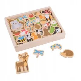 las-lesne-zwierzeta-drewniane-figurki-z-magnesem-35-elementow-bigjigs