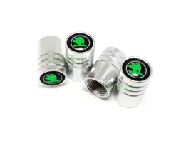 aluminiowe-nakretki-na-wentyle-skoda-do-samochodow-skoda-srebrne-z-logo