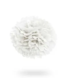 pompon-z-bibuly-30cm-bialy-uniw