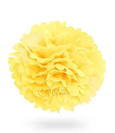 pompon-z-bibuly-kula-40cm-zolty-uniw