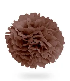 pompon-z-bibuly-kula-40cm-brazowy-uniw