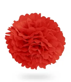 pompon-z-bibuly-kula-40cm-czerwony-uniw