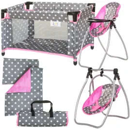 zestaw-doris-4w1-dla-lalek-krzeselko-do-karmienia-hustawka-lozeczko-kojec