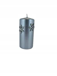 swieca-ozdobna-15cm-christmas-time-metalik-szara