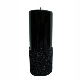 swieca-walec-duzy-h20cm-lakier-koronka-czarna