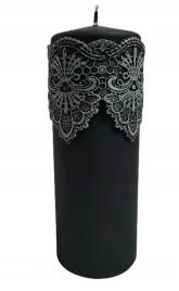 swieca-walec-200-70-lakier-mat-koronka-czarny