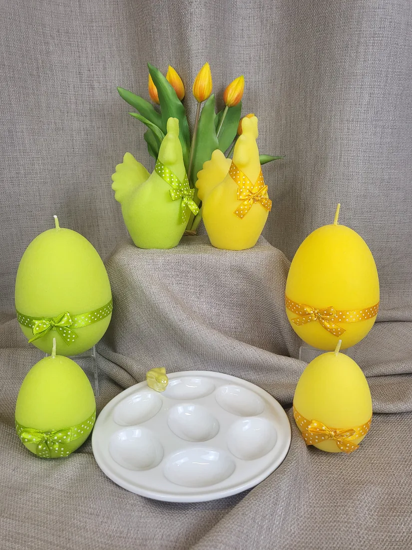 swieca-jajko-14cm-easter-joy-welur-zolta