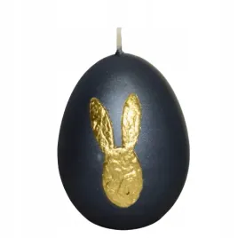 swieca-jajko-h9-cm-bunny-metalik-grafit