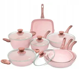 zestaw-garnkow-13-elementow-efekt-granitu-rozowy-uchwyt-stalowy-stonerose
