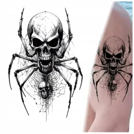 tatuaz-pajak-czaszka-smierc-zmywalny-tymczasowy-wodny
