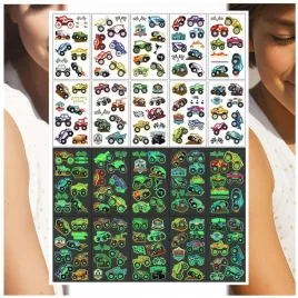 tatuaze-zmywalne-swiecace-w-ciemnosci-auta-monster-truck-10-wzorow