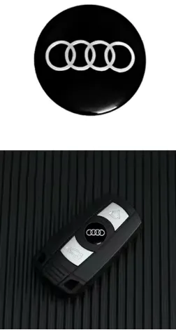 znaczek-emblemat-aluminium-do-audi14mm-kluczyk-pilot-stan-nowy