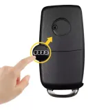 znaczek-emblemat-aluminium-do-audi14mm-kluczyk-pilot-stan-nowy-marka-audi