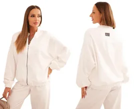 ecru-komplet-damski-bluza-oversize-na-suwak-spodnie-szerokie