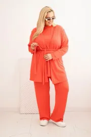 komplet-damski-plus-size-3-czesciowy-malinowy