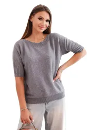 sweter-damski-z-wiskozy-z-krotkim-rekawem-szary