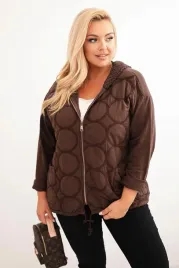 bluza-damska-plus-size-bawelniana-rozpinana-na-zamek-brazowa