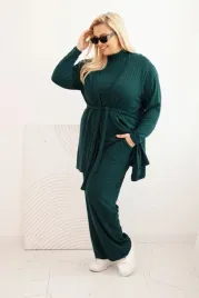 komplet-damski-plus-size-3-czesciowy-ciemno-zielony