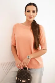 sweter-damski-z-wiskozy-z-krotkim-rekawem-ciemny-morelowy