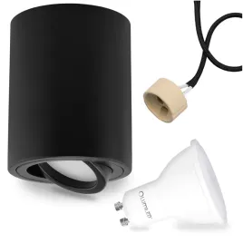 zestaw-oprawa-halogenowa-natynkowa-ruchoma-zarowka-gu10-6w-cb-lumiled