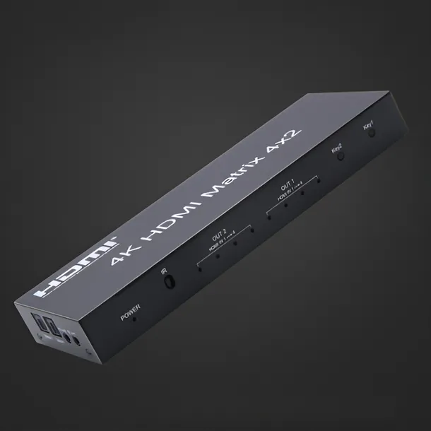 hdmi-matrix-4x2-rozdzielacz-switch-splitter-pilot-toslink-jack-stan-nowy-marka-arthon