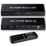 hdmi-matrix-4x2-rozdzielacz-switch-splitter-pilot-toslink-jack-stan-nowy