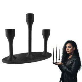 swiecznik-gladki-na-trzy-swiece-czarny-14-cm