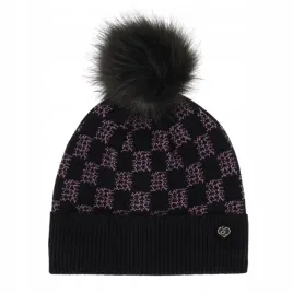 czapka-zimowa-qhp-lize-25aw-mlodziezowa-z-pomponem-czarno-fioletowa