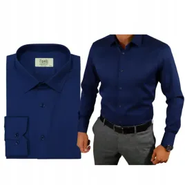 meska-koszula-wizytowa-l-41-42-granatowa-espada-slimfit-bawelna