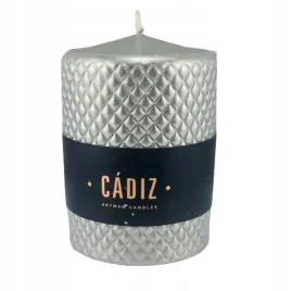 swieca-cadiz-walec-duzy-fi9-srebrny-h11cm