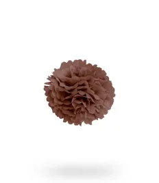 pompon-z-bibuly-kula-20cm-brazowy-uniw