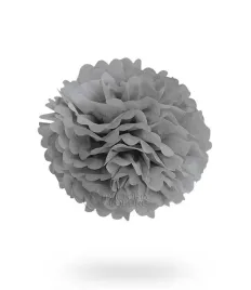 pompon-z-bibuly-30cm-szary-uniw