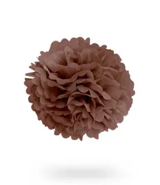 pompon-z-bibuly-30cm-brazowy-uniw