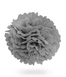 pompon-z-bibuly-kula-40cm-szary-uniw
