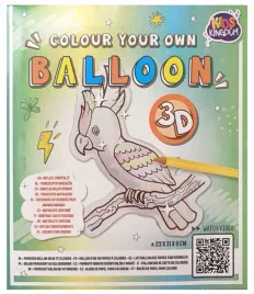balon-papierowy-do-kolorowania-3d-diy-papuga