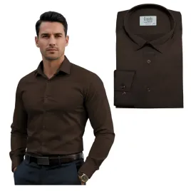 meska-koszula-ciemny-braz-czekolada-slim-fit-xxl-45-46-gladka-espada
