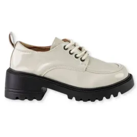 polbuty-damskie-musk-berry-z-ekoskory-kremowe-wiazane