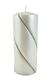 swieca-bolero-metallic-walec-duzy-bialy-17cm