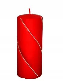 swieca-bolero-mat-czerwony-walec-duzy-h18cm