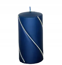swieca-bolero-mat-czarny-walec-granatowy-h14cm