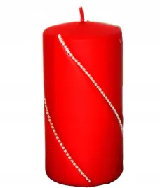 swieca-bolero-mat-czarny-walec-czerwony-h14cm