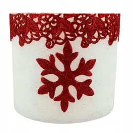 lampion-owal-bialy-glitter-star-sniezynka-czerwona