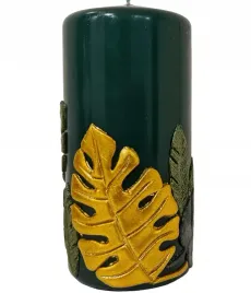 swieca-walec-h15cm-nature-lakier-choinkowa-zielen