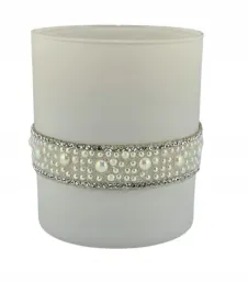 swieca-ozdobna-crystal-pearl-glass-szara
