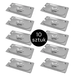 pokrywka-do-pojemnika-gn-1-3-z-wycieciem-zestaw-10szt-ze-stali-nierdzewnej
