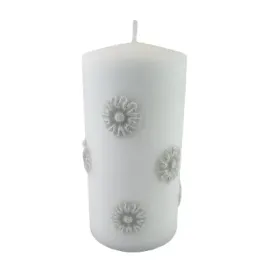 swieca-walec-bialy-margaretka-wielkanocna-14cm