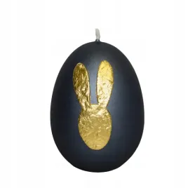 swieca-jajko-h-14cm-bunny-metalik-polmat-grafit